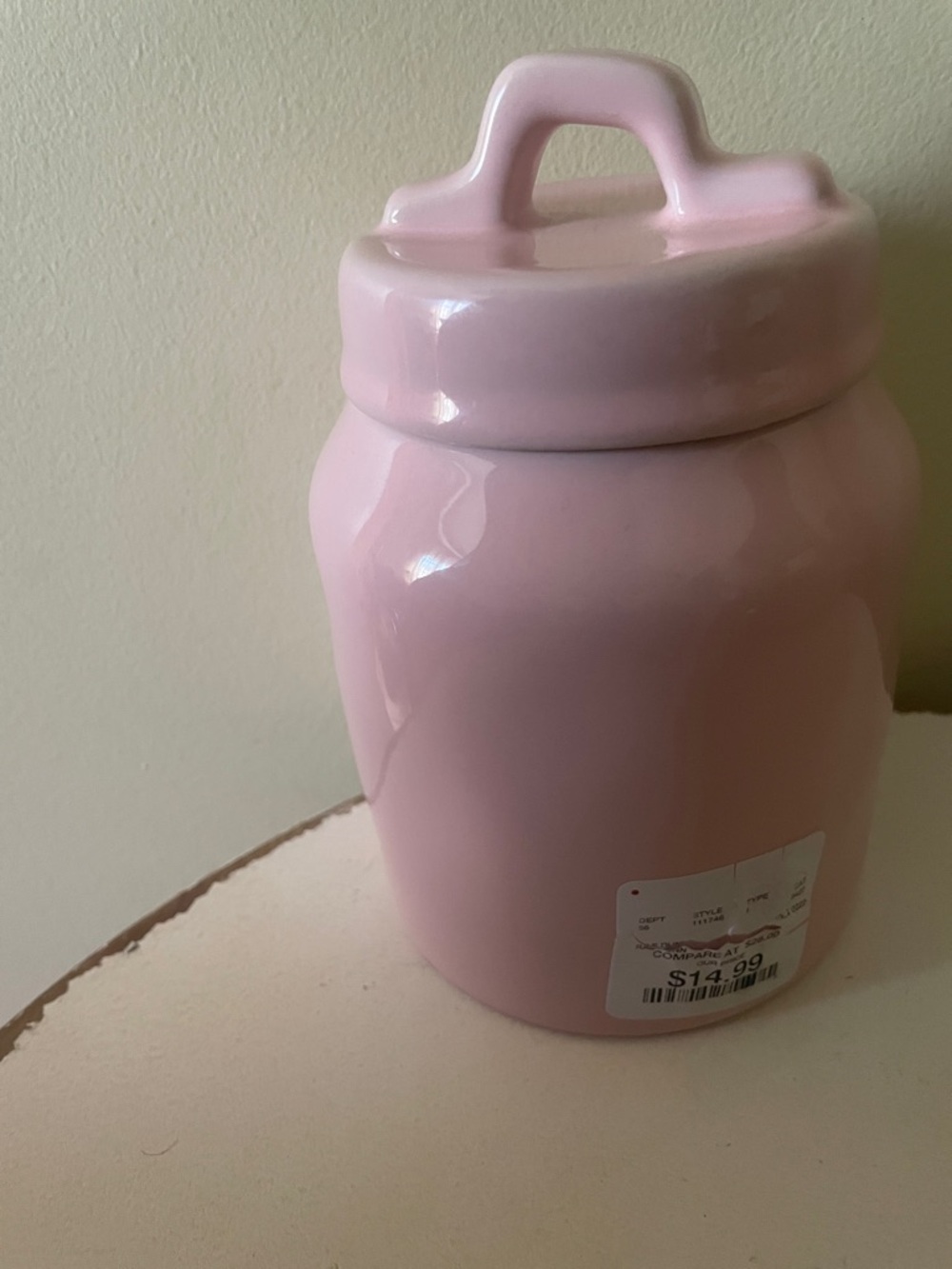 Easter Pink Ceramic canister - Picture 2 of 2